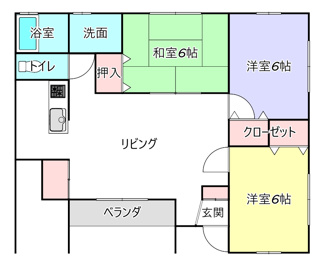 【間取り】 | グランピアコーポ・J棟 | ※図面と現況が異なった場合は、現況を優先と致します。