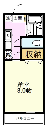 【間取り】 | フラットウエストⅢ