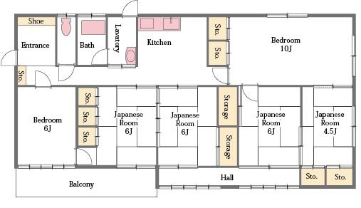 松葉町稲葉様貸家の間取り