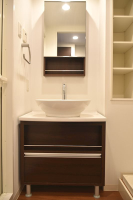 【独立洗面台】 | アーデン四ツ橋プライマリーワン | 朝の身支度には欠かせない独立洗面化粧台