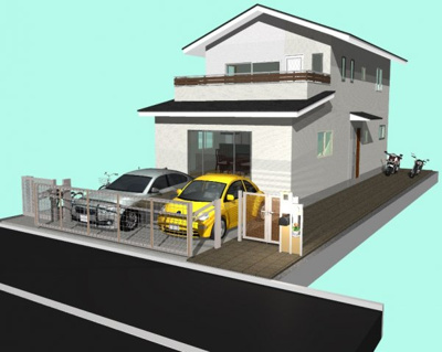 【外観パース】 | 岩倉長谷町　新築戸建　駐車2台可