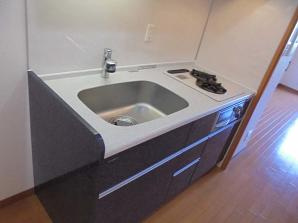 【キッチン】 | リーガル弁天町Ⅱ | 高火力でお料理しやすい2口ガスコンロのシステムキッチンになっています！！