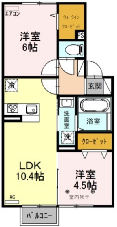 シャトーフェニックスⅡBの間取り