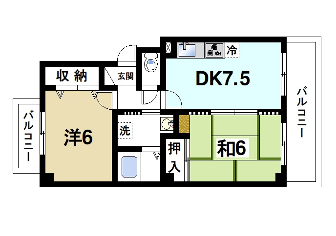 バーベナ光台D棟の間取り