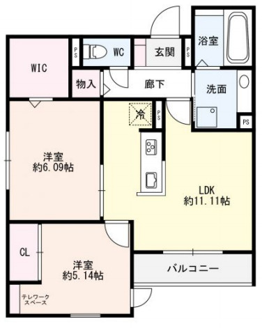 セジュール西明石の間取り
