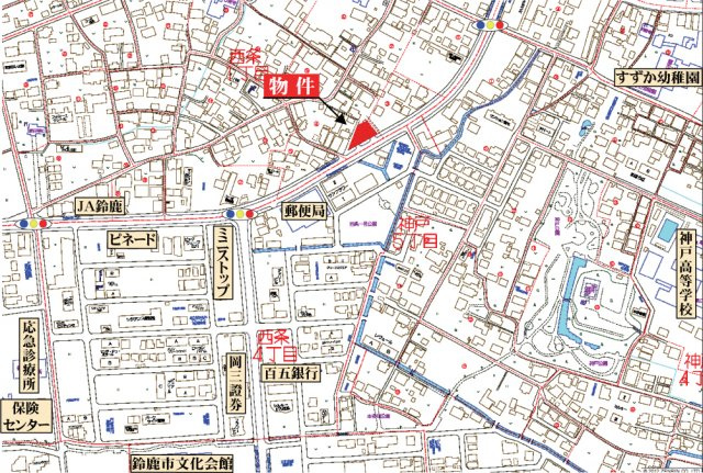 鈴鹿市西条1丁目の地図