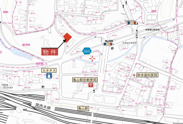 亀山市御幸町の地図