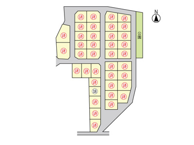【区画図】 | 亀山市亀田町《グリーンタウン亀田 全39区画》
