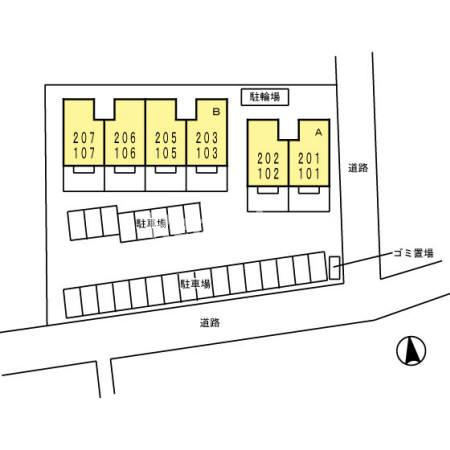 リヴェールふたご Ｂ棟のエントランス