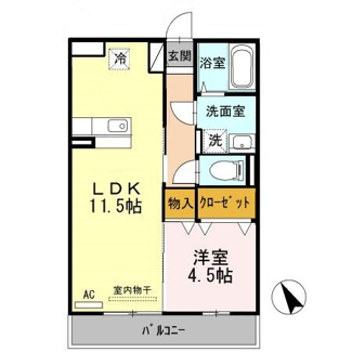 【間取り】 | ローゼスポート港町　Ａ
