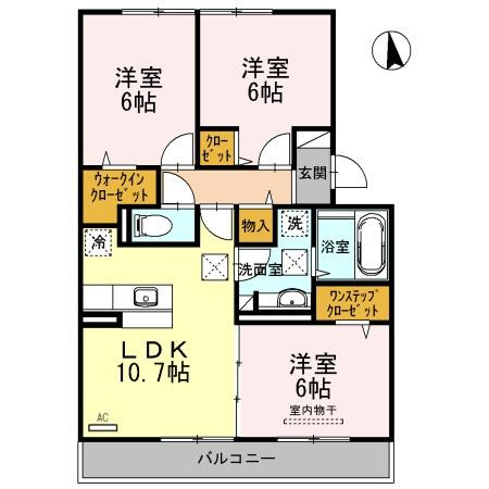 コリド黒田　B棟の間取り