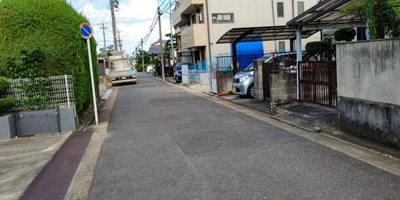 【前面道路含む現地写真】 | 瑞穂区仁所町１号棟　★仲介手数料無料★中根小学校・萩山中学校　新築一戸建て | 8/26撮影
瑞穂区の不動産売買の事ならマックスバリュで住まい相談エムワイホームにお任せください。