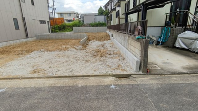 【駐車場】 | 瑞穂区仁所町　2号棟★仲介手数料無料★中根小学校・萩山中学校　新築一戸建て | 7/28撮影
造成工事完了しました。
瑞穂区の不動産売買はマックスバリュで住まい相談エムワイホームにお任せください。
