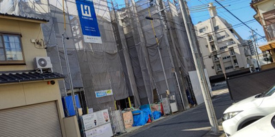 【外観】 | 千種区内山2号棟　★仲介手数料無料★内山小学校・今池中学校　新築一戸建て | 10/20撮影
千種区の不動産売買の事ならマックスバリュで住まい相談エムワイホームにお任せください。