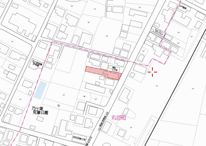 都城市丸谷町の売地の土地図