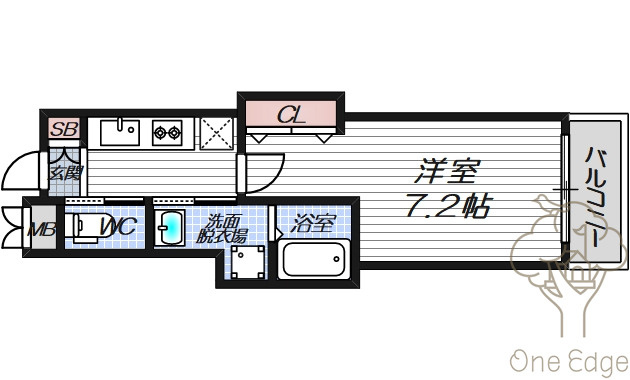 ウィング新北野の間取り