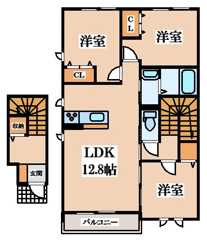 【間取り】 | ソレイユ友井