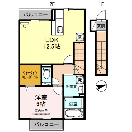 【間取り】 | パルテール小雑賀