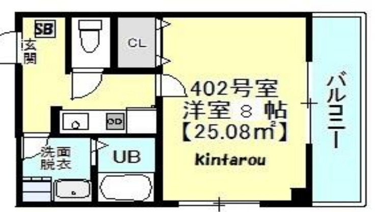 ソレイユ津田沼　４０２の間取り