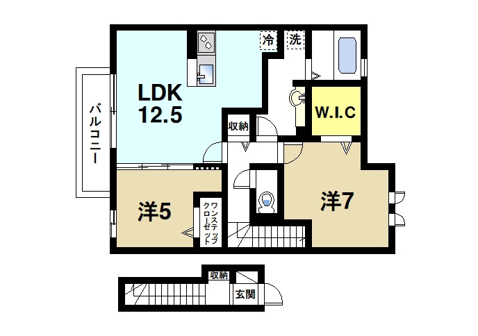 グランディール（青野町）の間取り|カップルさん新婚さんに人気のある間取りのお部屋