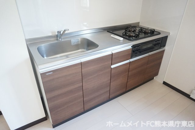 熊本市東区錦ケ丘のアパートのキッチン