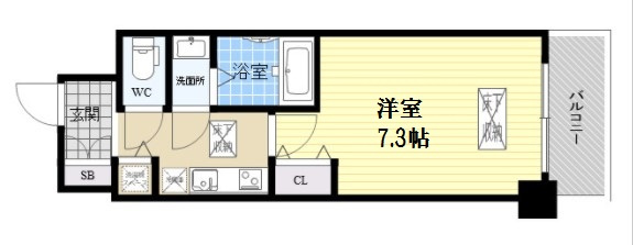 【間取り】 | シャローズワン立売堀