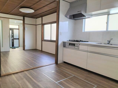 【居間・リビング】 | 山科区北花山寺内町　中古テラスハウス（賃貸オーナーチェンジ）