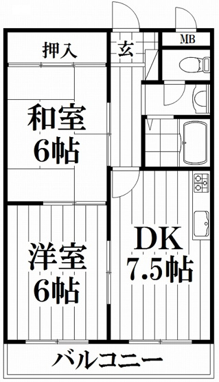 【間取り】 | ロイヤルアパルト阪本