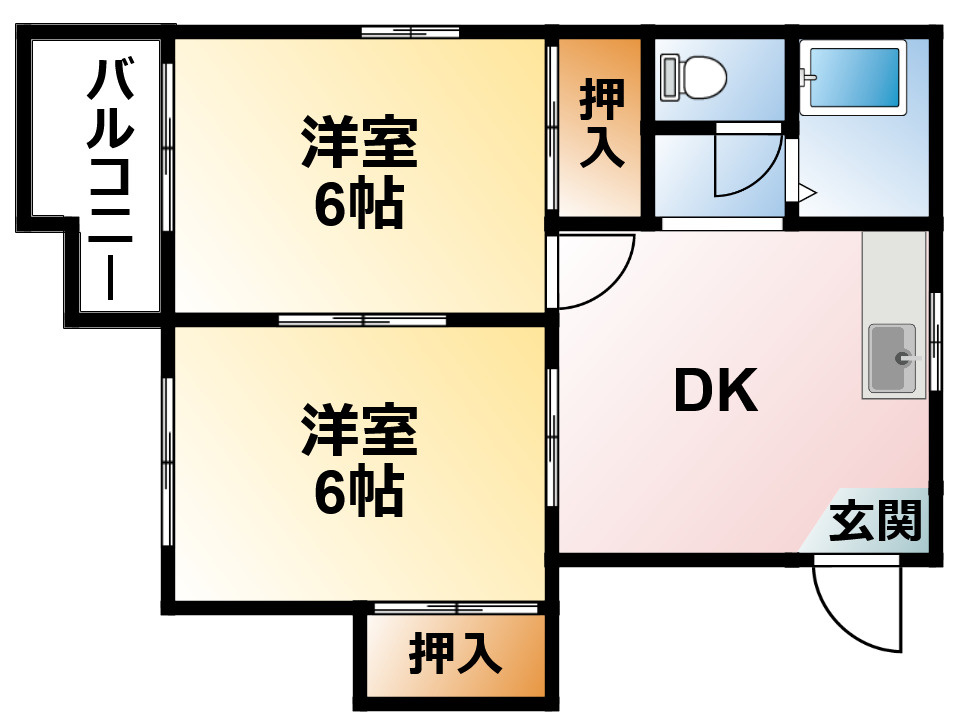 コーポまるもの間取り