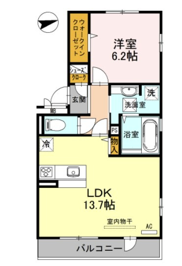 【間取り】 | カーサ高善A棟