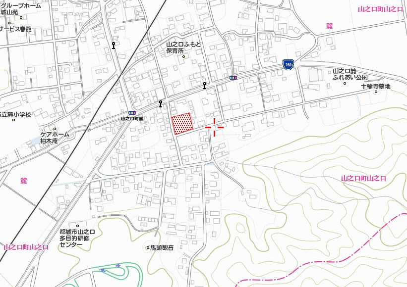 都城市山之口町山之口の売地の土地図
