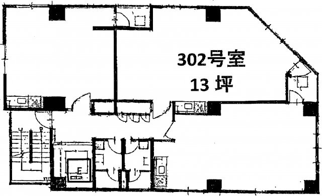 新宿区新宿１丁目の事務所の間取り