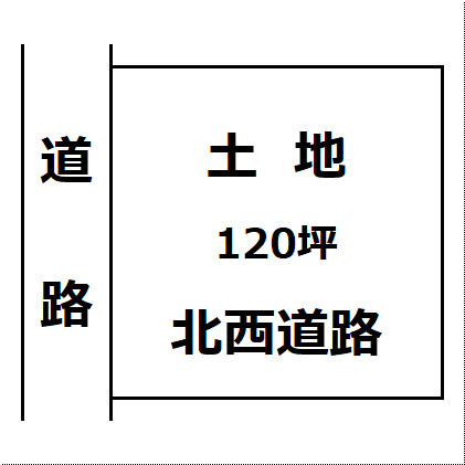 【土地図】 | 【建築条件なし】大仙市 花館間倉 住宅用地 120坪