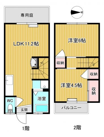 【間取り】 | マルショーハイツ | 上下の音を気にせず生活できます。