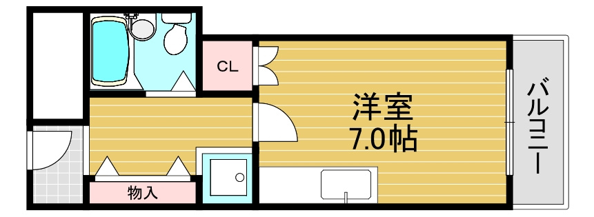 キューデンス21A棟の間取り