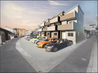 【外観】 | 全５区画の新規分譲地！
各戸建２台駐車可能のゆとりある外構スペース