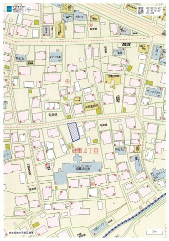 健軍4丁目売り土地の地図|周辺地図になります