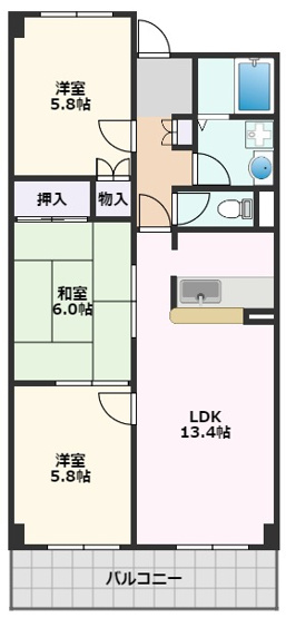 【間取り】 | インペリアル南ヶ丘