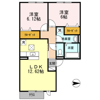 【間取り】 | セレッソパティオⅡ