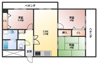 【間取り】 | サンヴィラ千歳