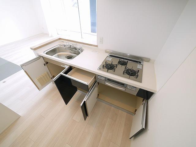 K-TERRACE学研奈良登美ヶ丘　南のキッチン|キッチンでお料理をお楽しみください