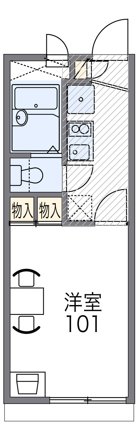 レオパレスレイクさやまの間取り