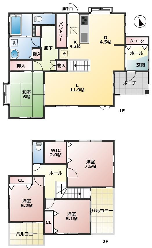 加須市上三俣　中古一戸建ての間取り|ファミリー向きの4ＬＤＫ。