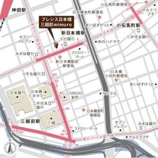 【地図】 | プレシス日本橋三越前mimuro　人形町周辺の高級賃貸は人形町不動産へ！