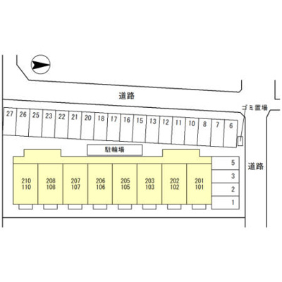 【区画図】 | D-room西小二里Ⅱ