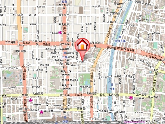 シボラ六条高倉の地図