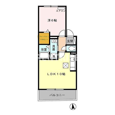 ラ・テール Ｂの間取り