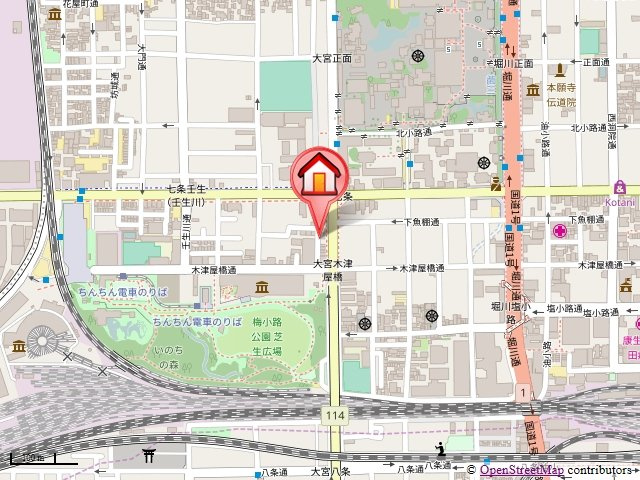 I-arts七条大宮（アイアーツ七条大宮）の地図