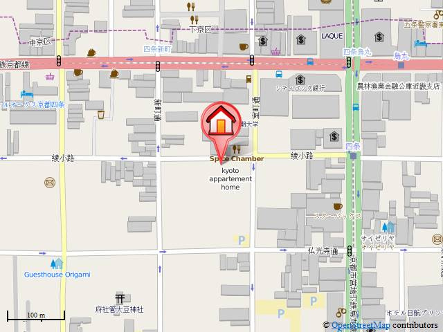 綾小路パレスの地図