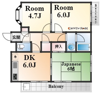 グランドハイツ森南の間取り